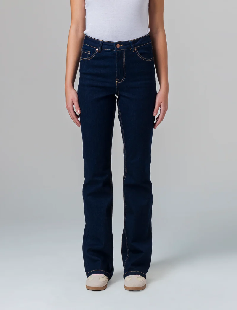 Jeans a zampa da donna - DENIM SCURO