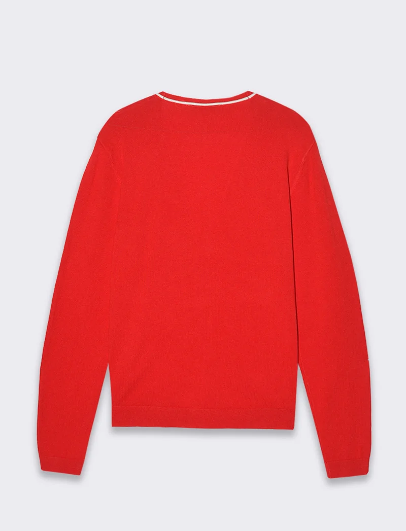 Cardigan manica lunga da donna - Rosso