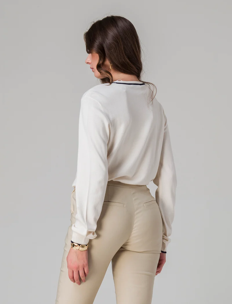 Maglia manica lunga da donna - Avorio