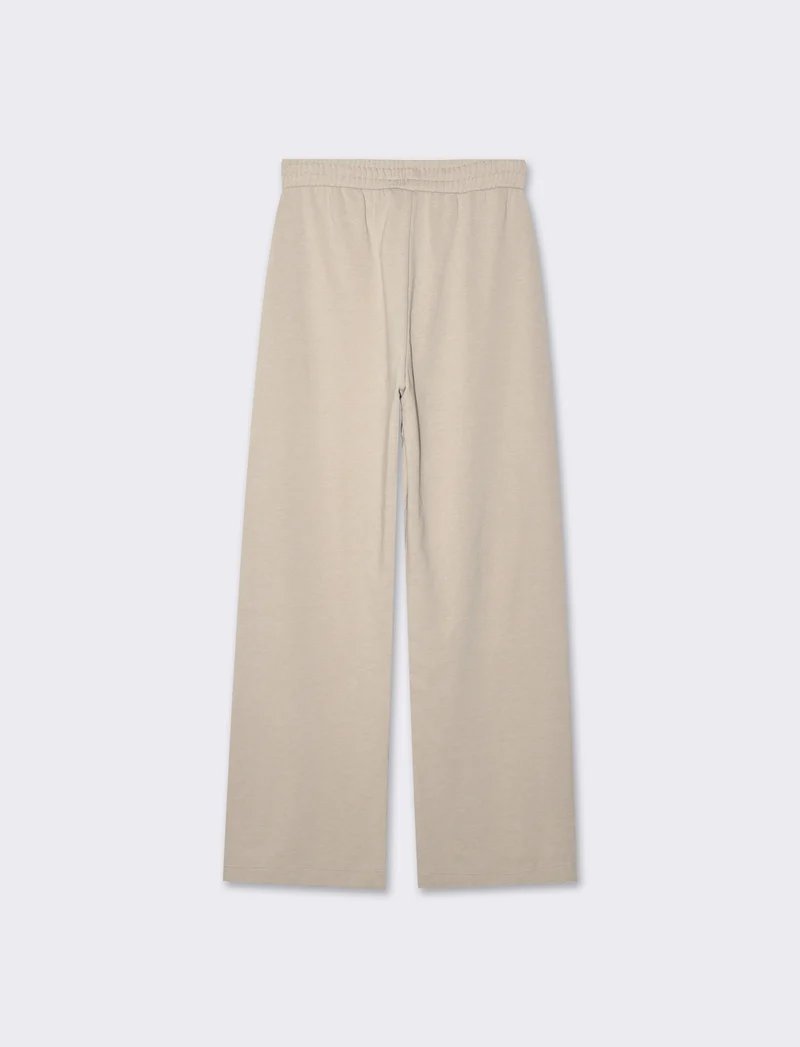 Jogger basico flare da donna - Beige grano