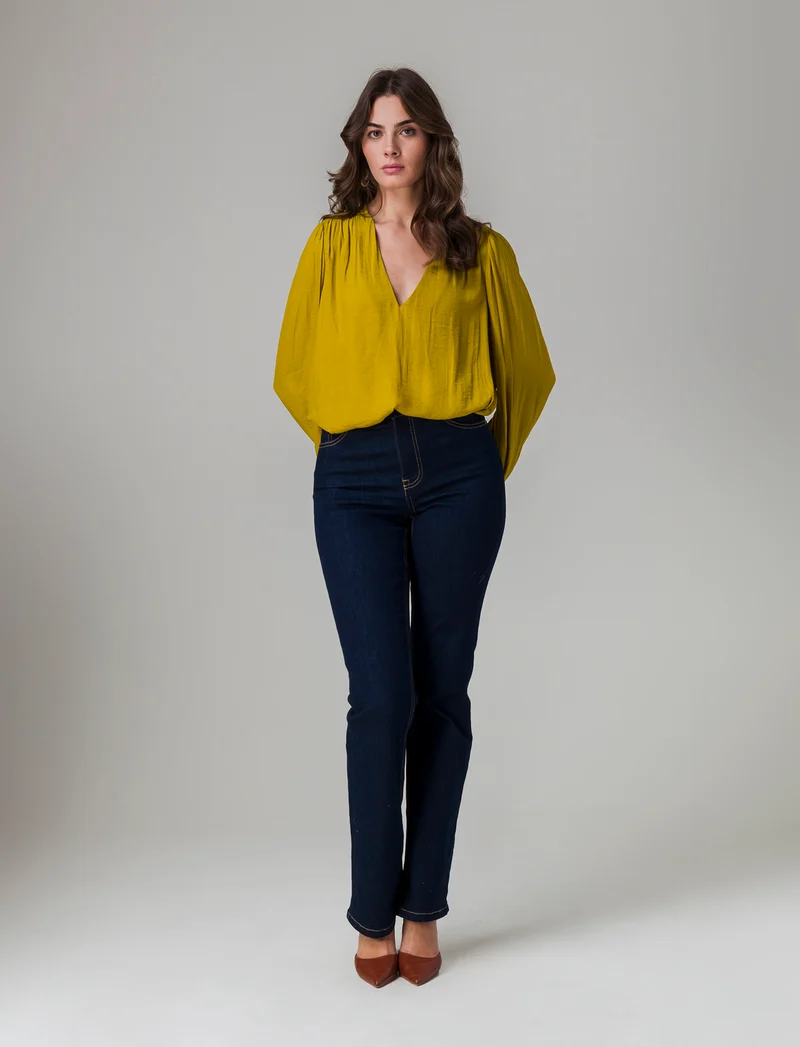 Casacca manica lunga da donna - Mostarda