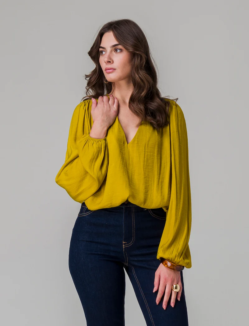 Casacca manica lunga da donna - Mostarda