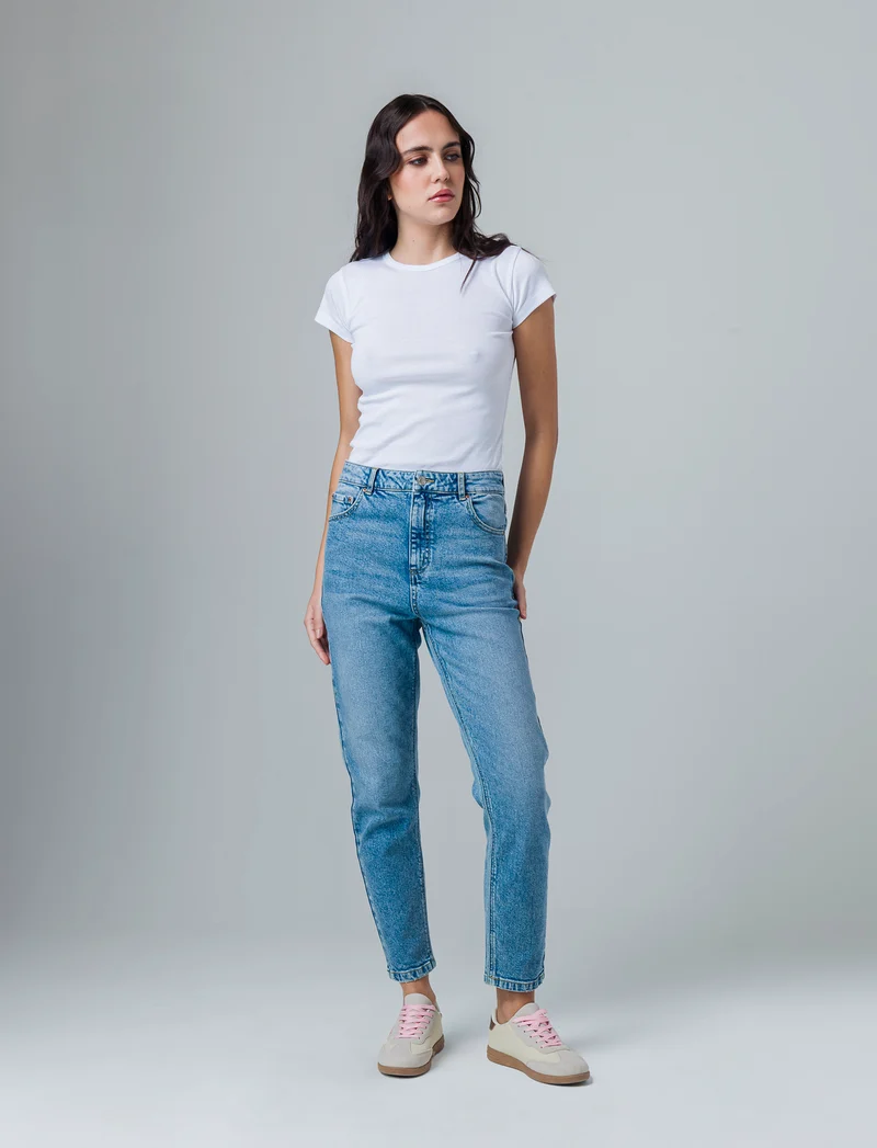 T-shirt basica manica corta da donna - Bianco
