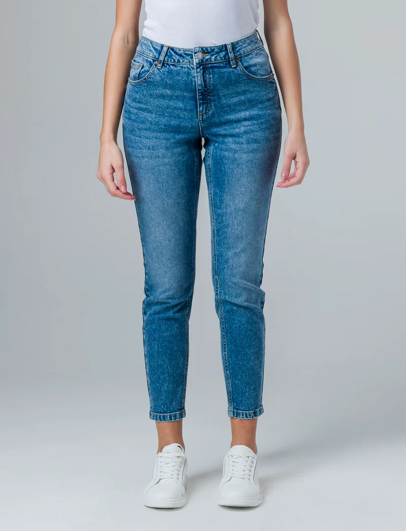 Low waist denim pants da donna - Denim
