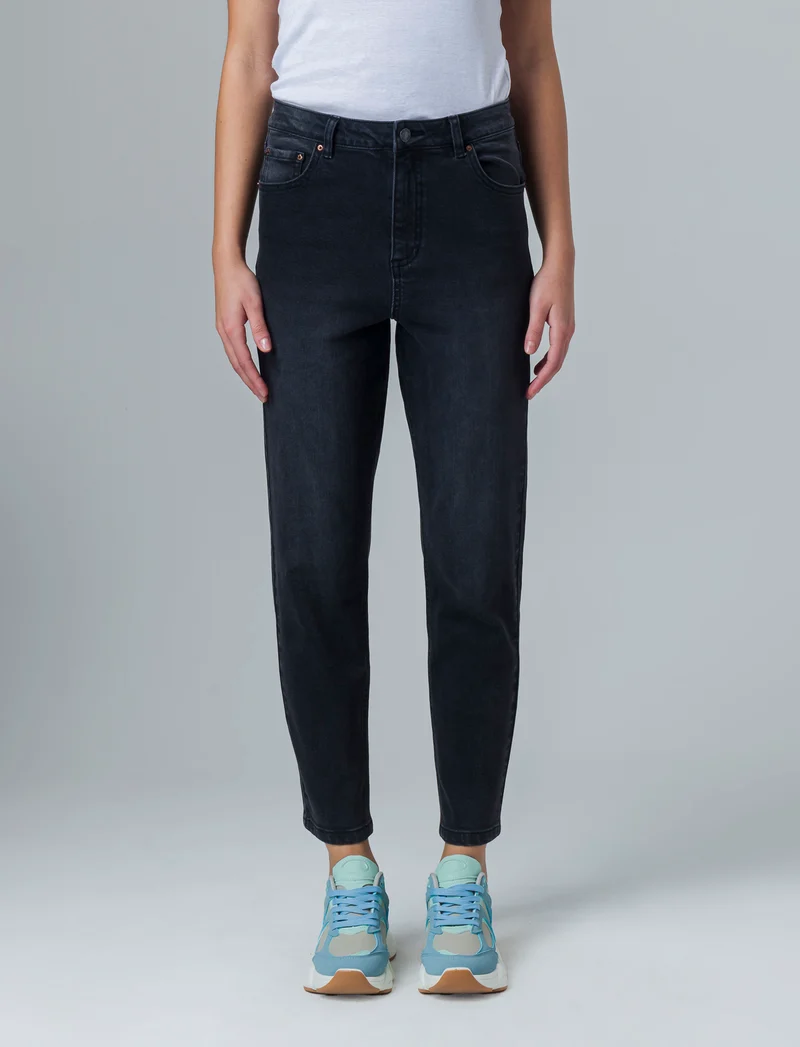 Jeans mom fit da donna - Nero