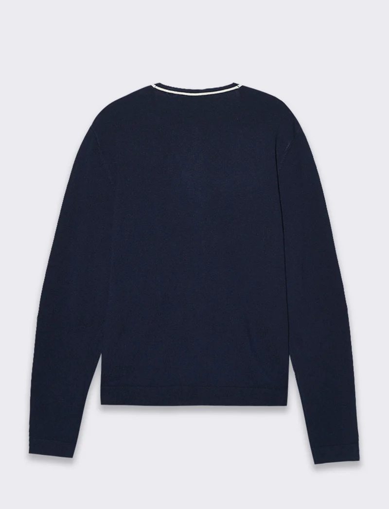 Cardigan manica lunga da donna - Blu
