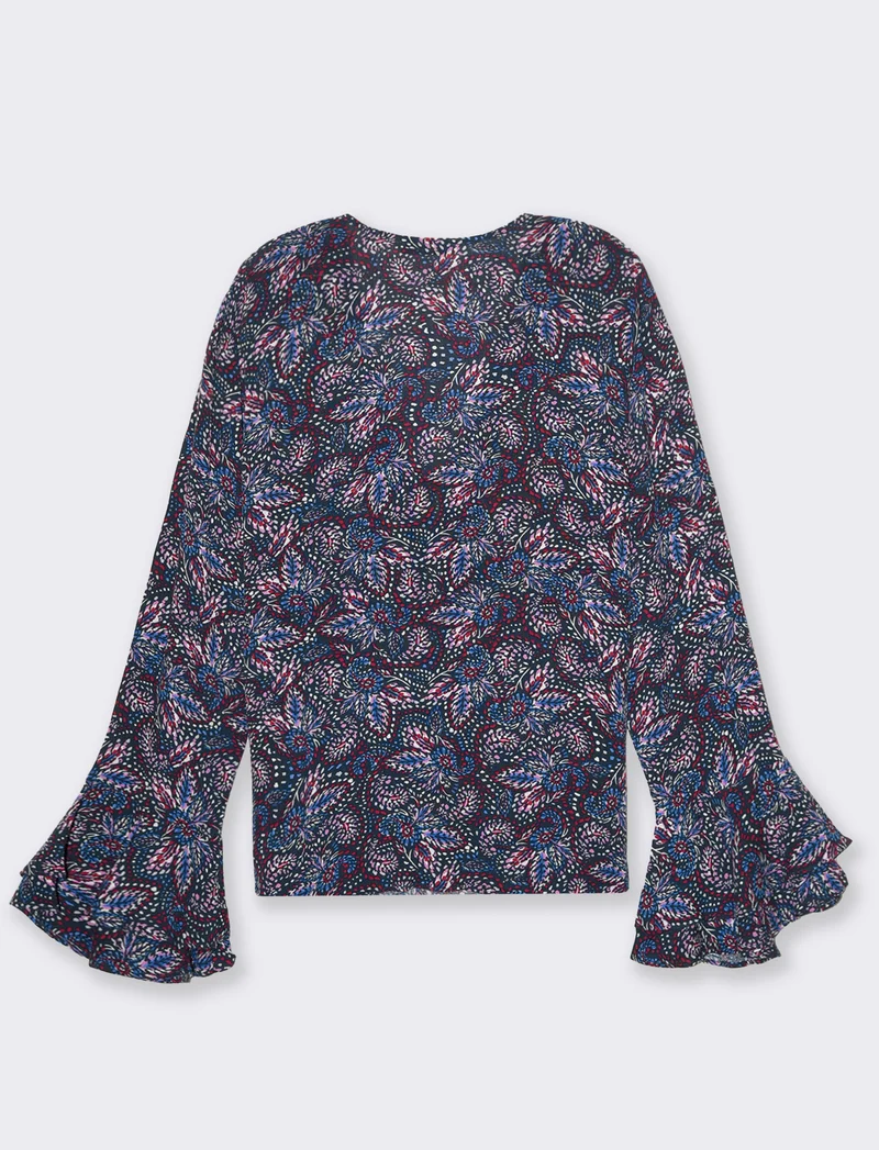 Casacca stampata con rouches da donna - var 1