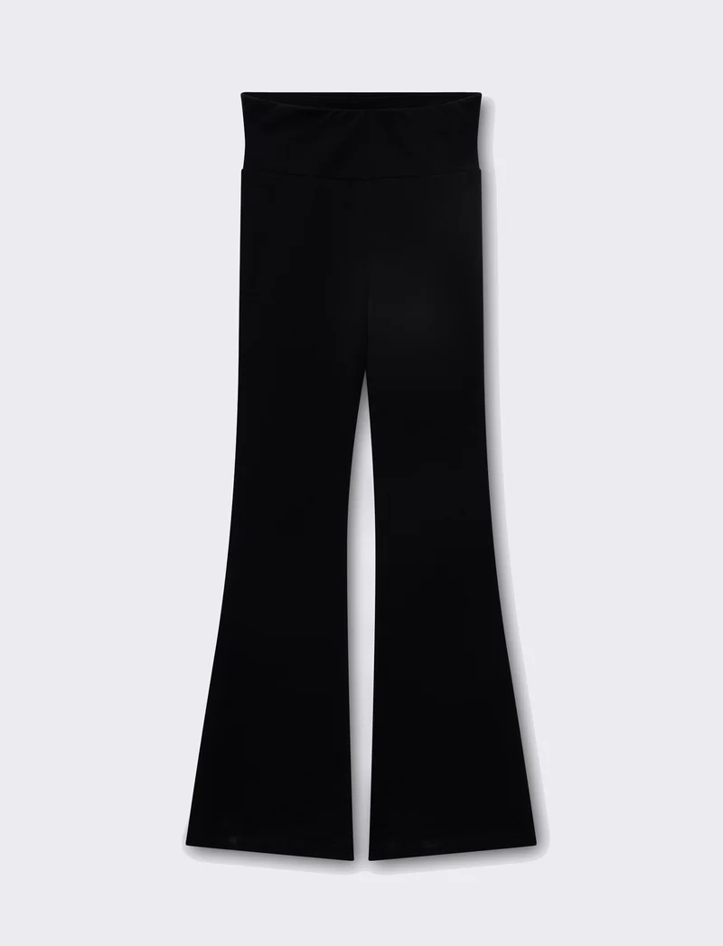 Legging basico flare da donna - Nero