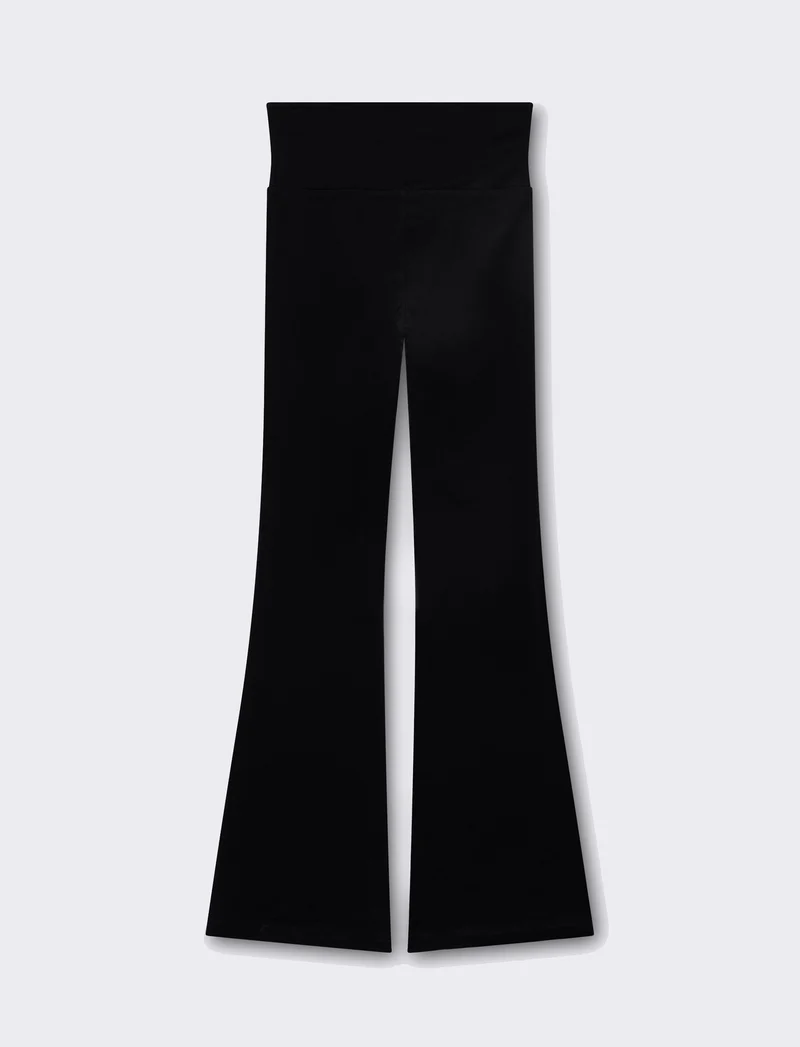 Legging basico flare da donna - Nero
