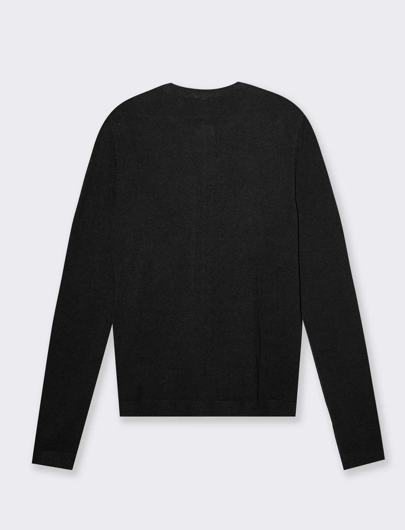Cardigan basico da donna - Nero