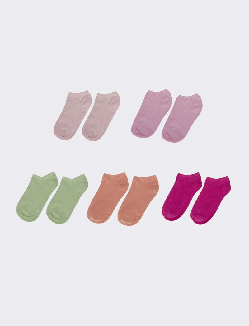 Calzini donna 5 paia corti promozionale - Multicolore