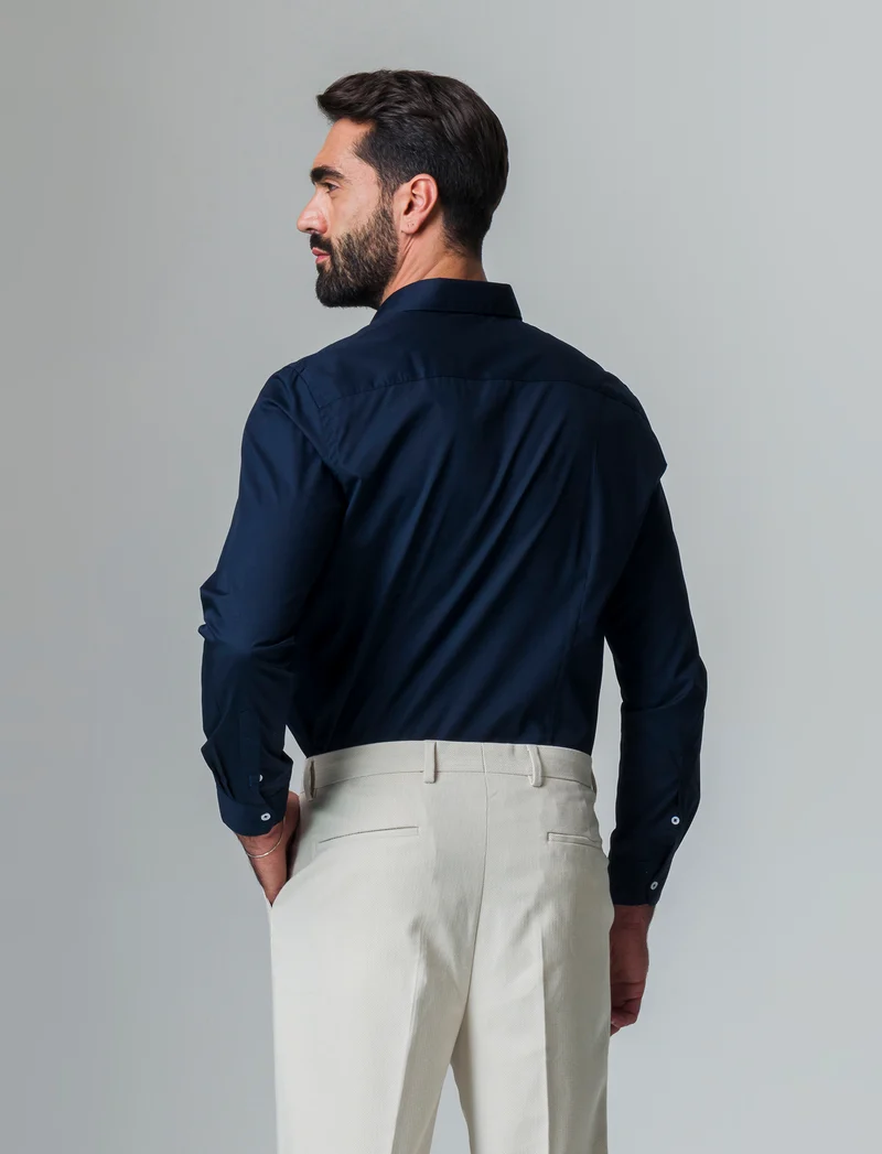 Camicia basic regular fit easy iron da uomo - Blu