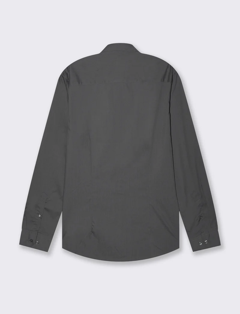 Camicia basic slim fit easy iron da uomo - Grigio piombo