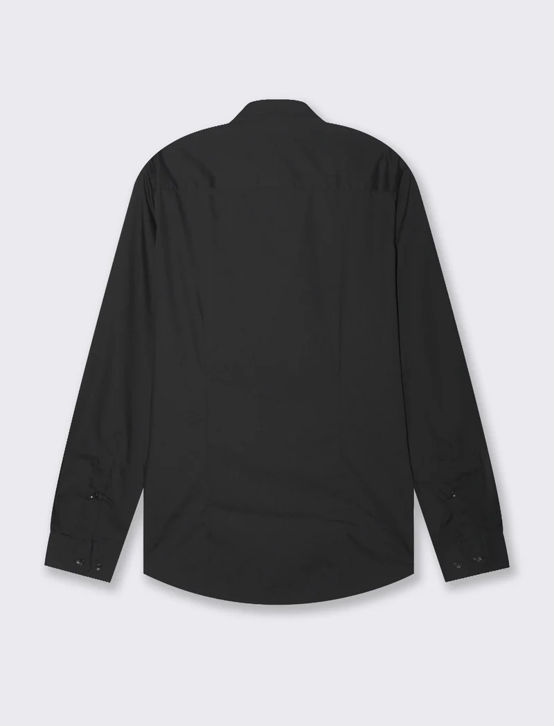 Camicia basic slim fit easy iron da uomo - Nero
