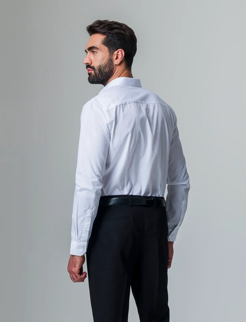 Camicia basic slim fit easy iron da uomo - Bianco
