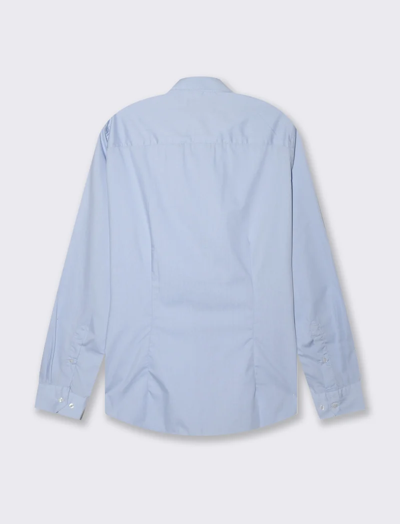 Camicia regular fit easy iron unita ed a fantasia da uomo - Celeste