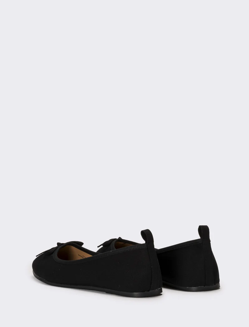 Ballerina con fiocco da donna - Nero