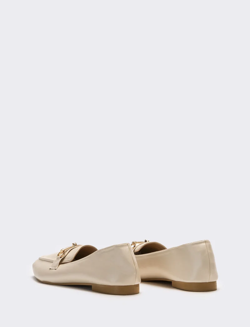 Mocassino da donna con morsetto - Beige