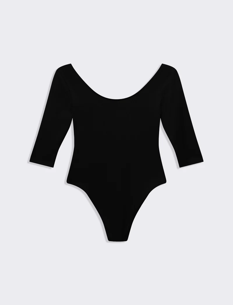 Body mezzamanica da donna - Nero