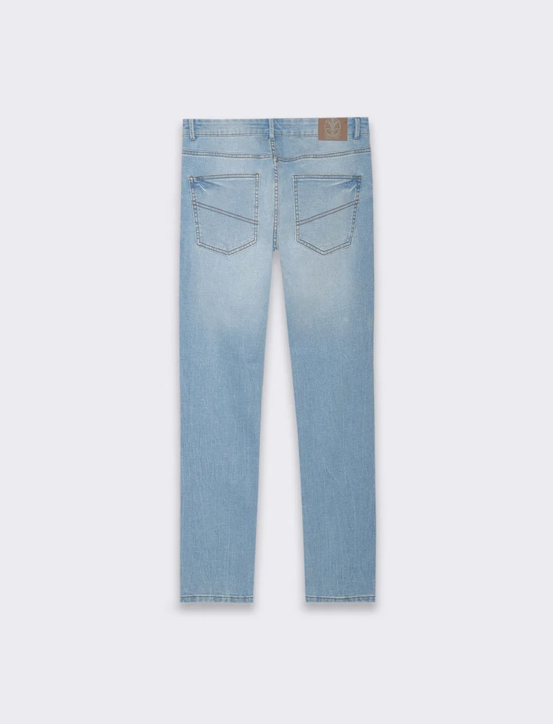 Jeans slim fit blu chiaro da uomo - Denim