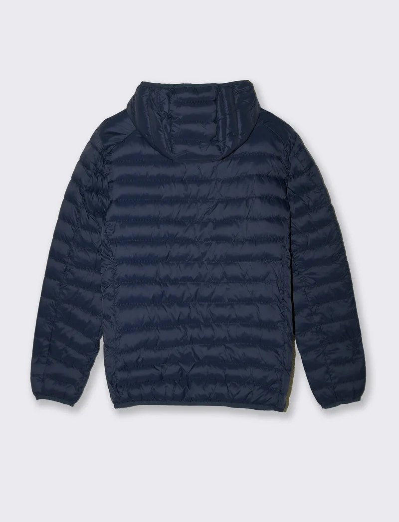 Giubbotto piumino con cappuccio da uomo - Blu