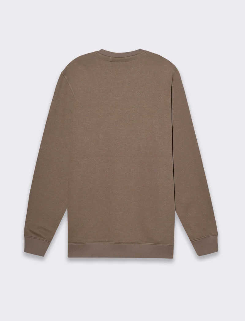 Felpa basic girocollo da uomo - Grigio fango