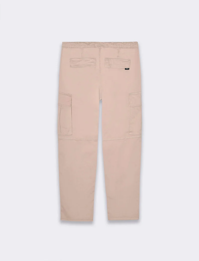 Pantaloni relaxed cargo in twill da uomo - Beige