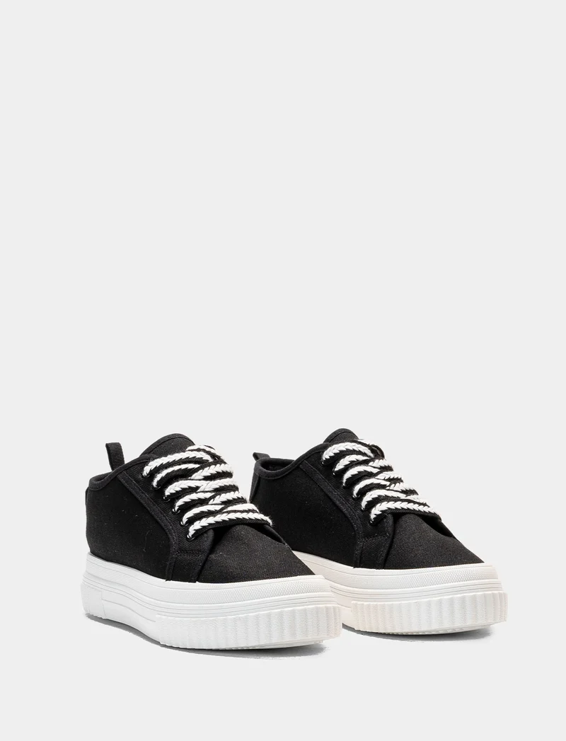 Sneakers da donna in canvas - Nero