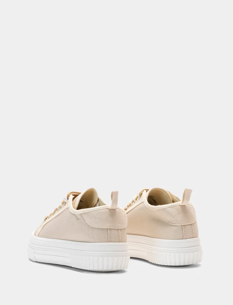 Sneakers da donna in canvas - Beige