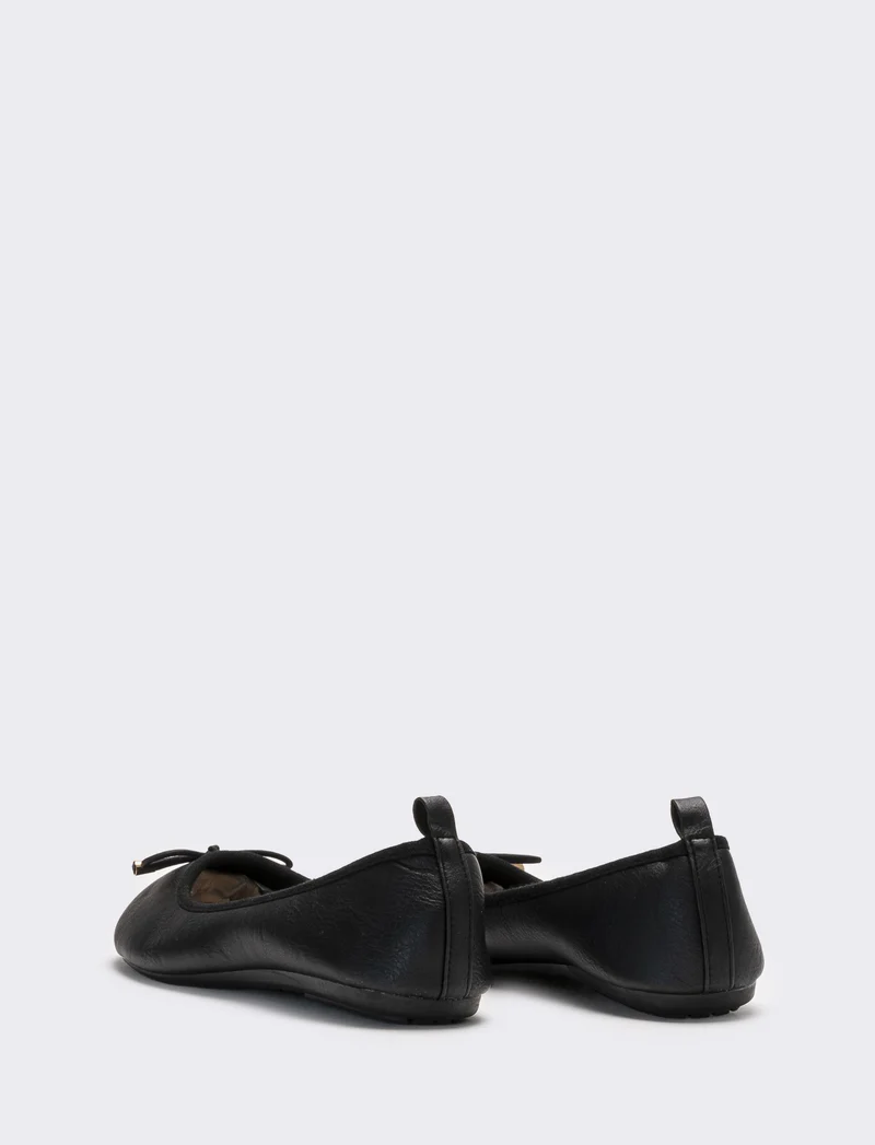 Ballerina da donna con fiocco - Nero