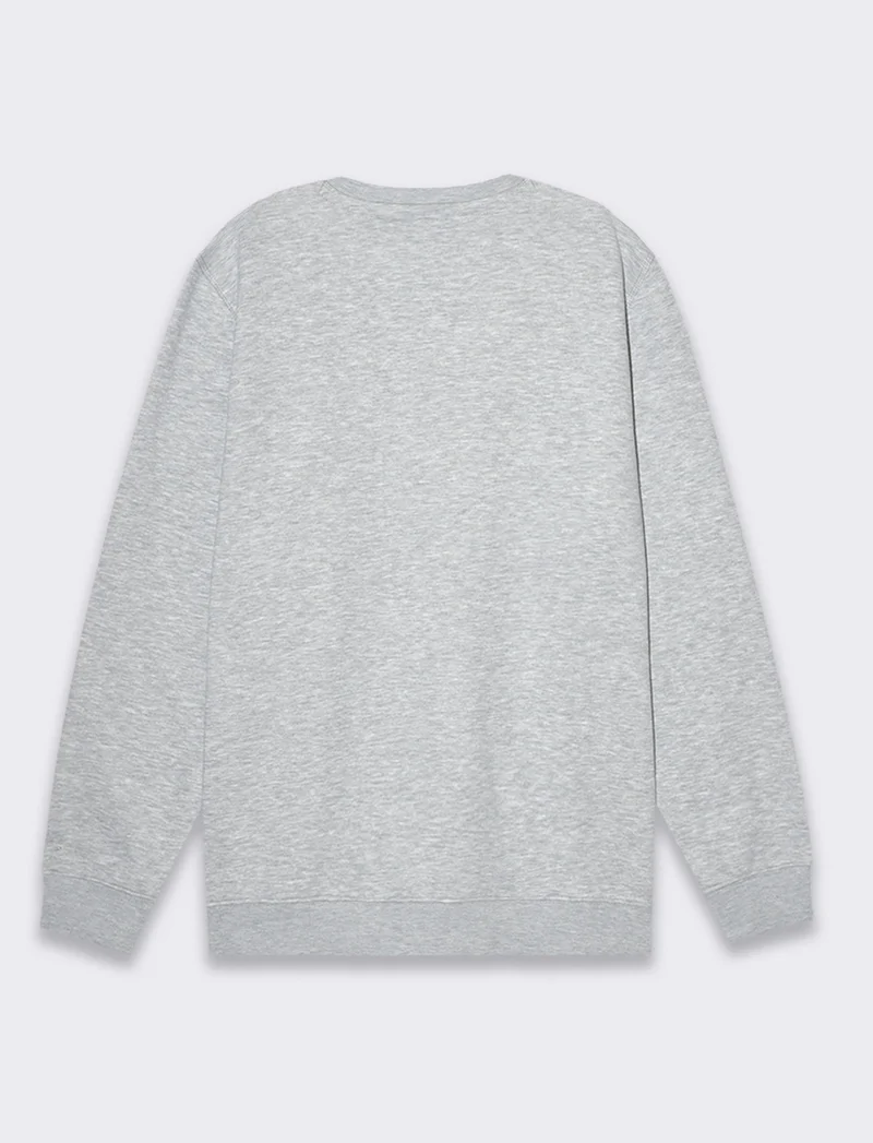 Felpa basic girocollo da uomo - Grigio mel.