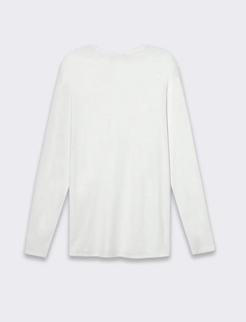 T-shirt basic in cotone slub da uomo - Bianco