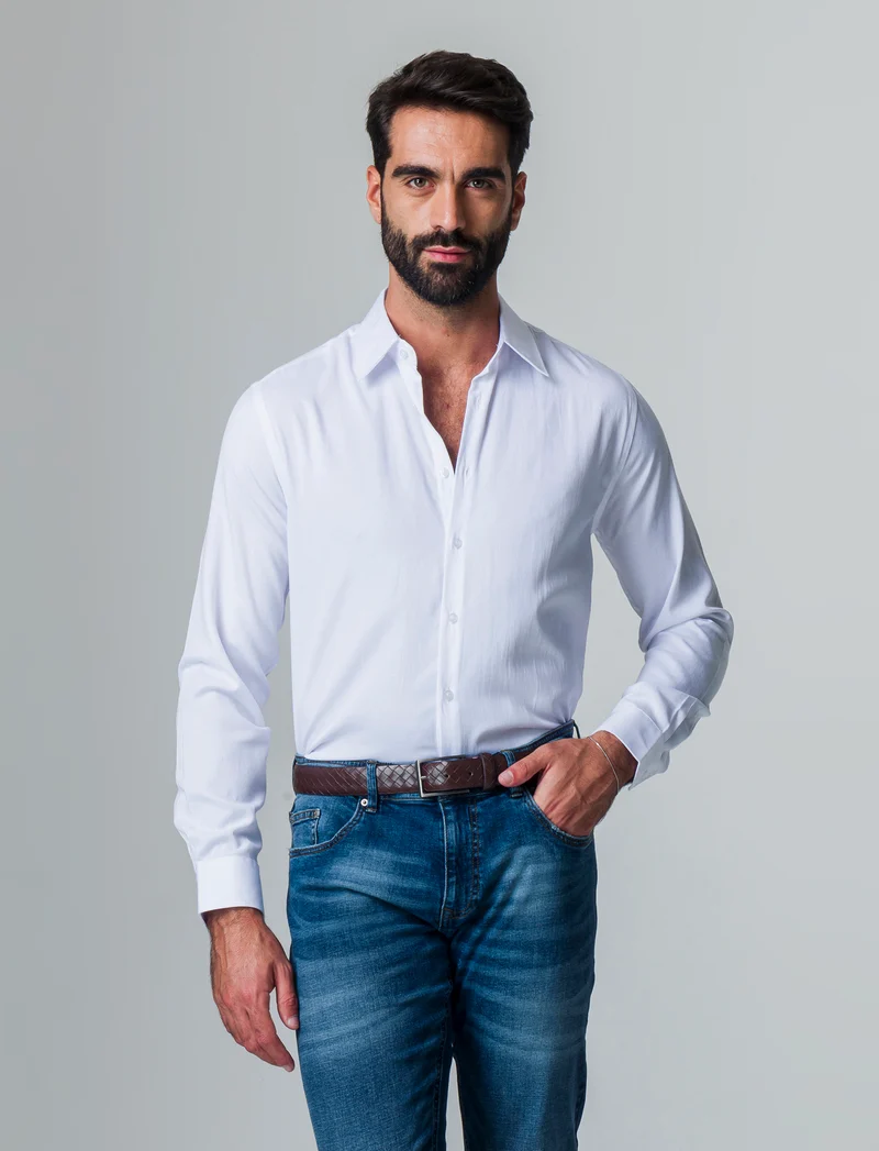 Camicia oxford regular fit da uomo - Bianco