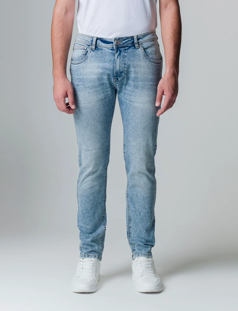 Jeans skinny fit blu chiaro da uomo - Denim chiaro
