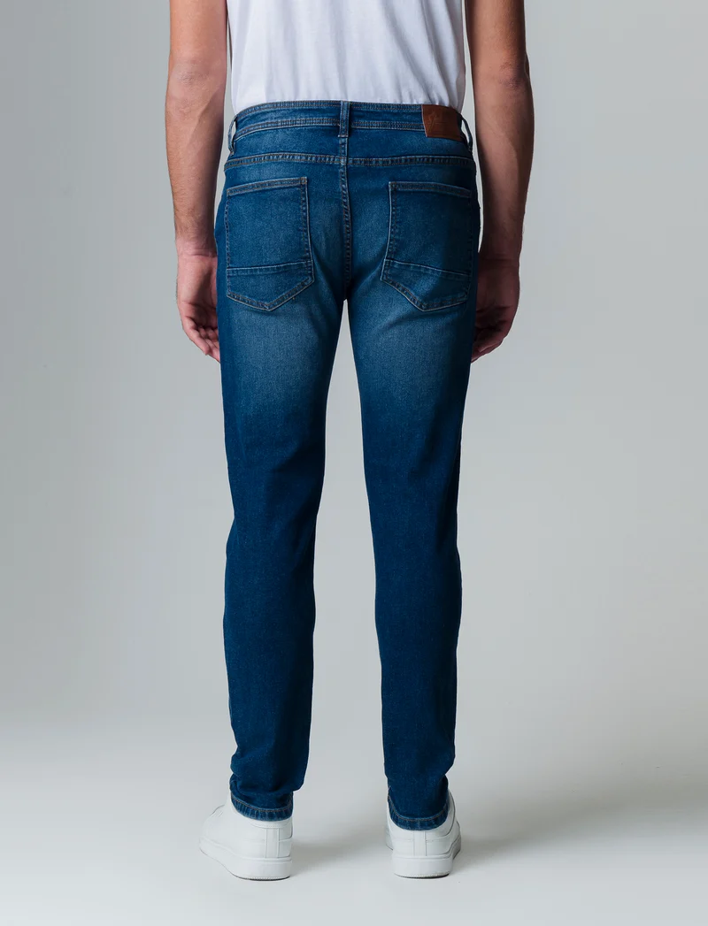 Jeans skinny fit blu scuro da uomo - DENIM SCURO