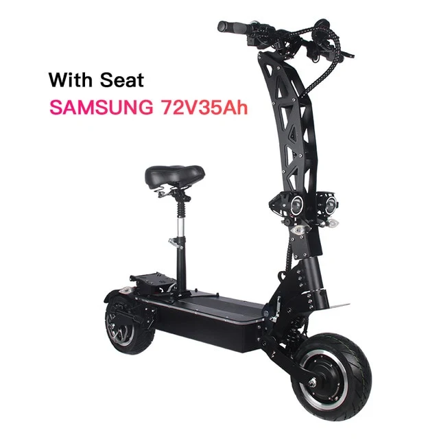 Fashion 72V 7000W Electric Scooter With Seat 11inch Off Road Dual Motor Foldable Electric Scooter for Adults