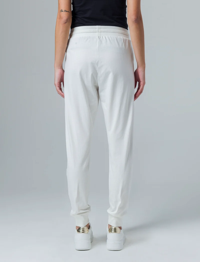 Jogger basico con tasche verticali da donna - Avorio