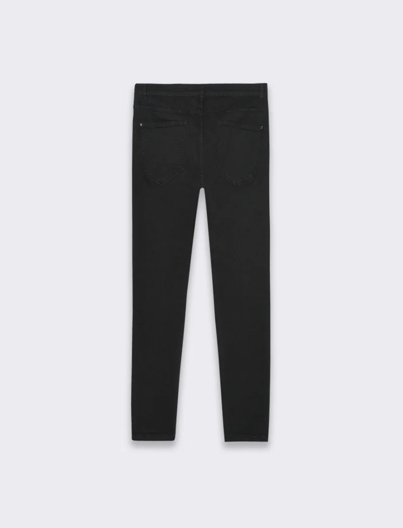 Pantaloni 5 tasche slim fit da uomo - Nero