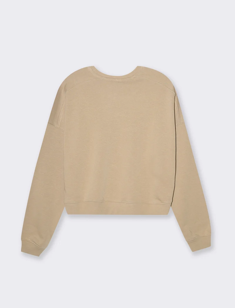 Felpa crop manica lunga da donna - var 2