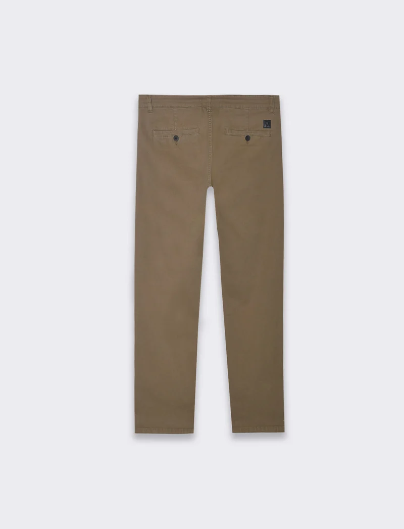 Pantaloni chino slim fit da uomo - Grigio fango