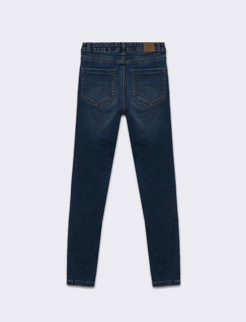 Jeans basico skinny da donna - DENIM SCURO