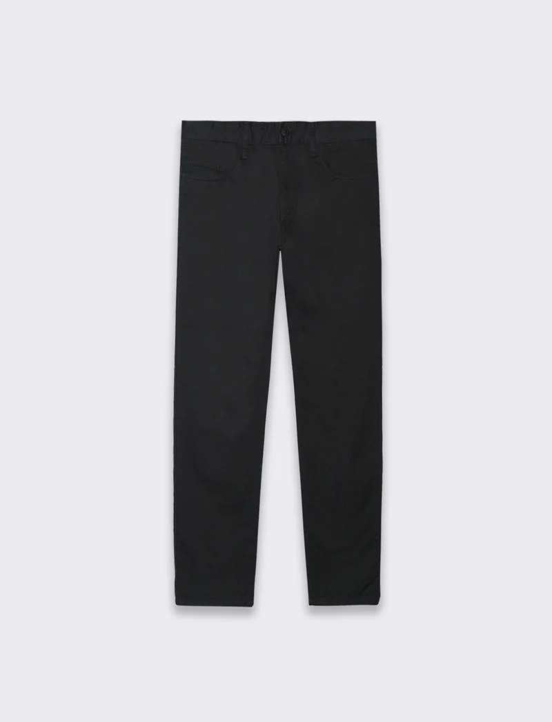 Pantaloni basic 5 tasche regular fit da uomo - Nero