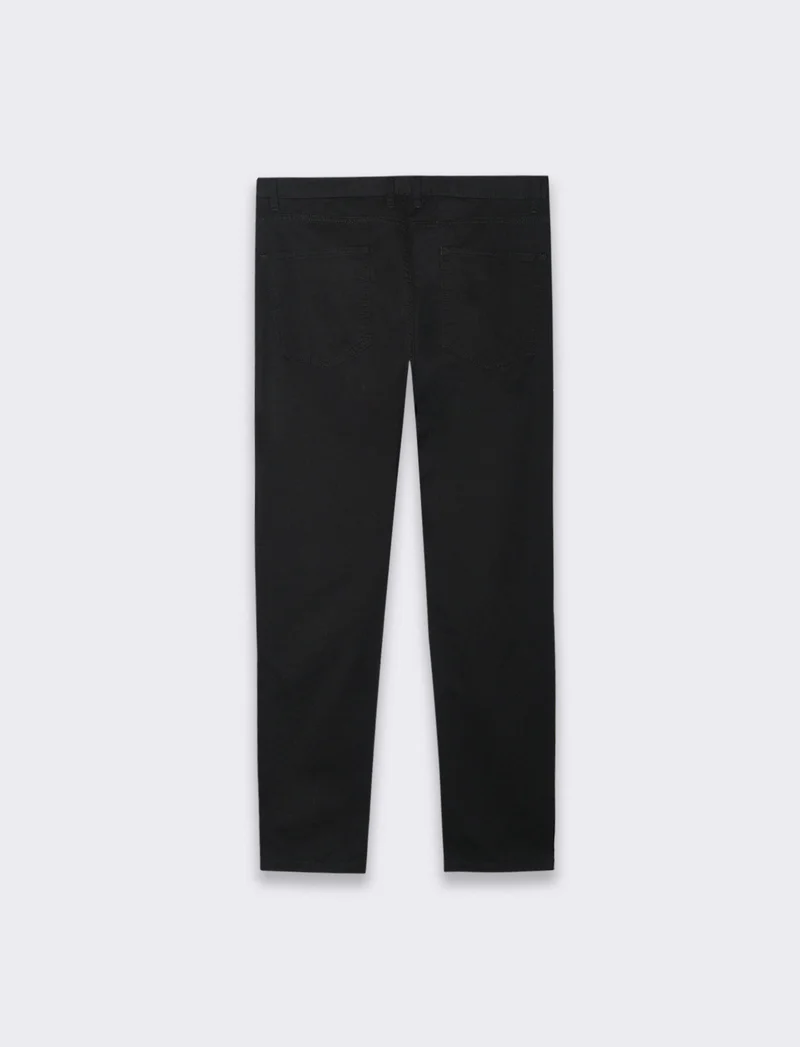 Pantaloni basic 5 tasche regular fit da uomo - Nero