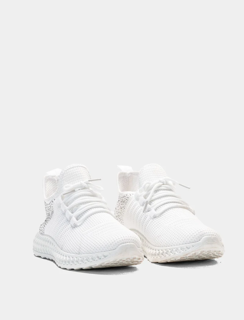 Sneakers da donna con strass - Bianco