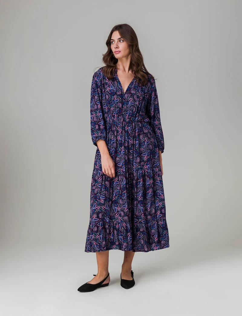 Vestito lungo con cintura da donna - var 1
