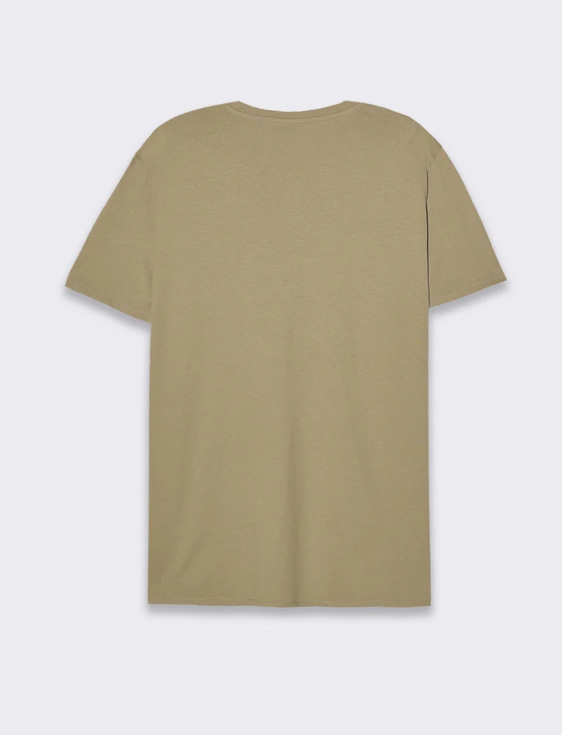 T-shirt waffle regular fit da uomo - Verde salvia