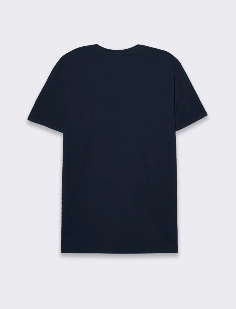 T-shirt waffle regular fit da uomo - Blu