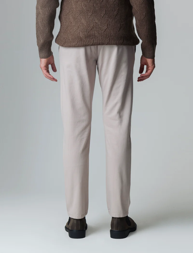 Pantaloni basic chino regular fit da uomo - Beige