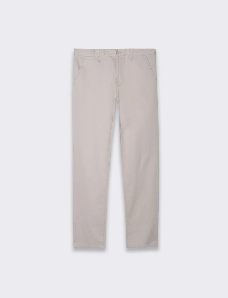 Pantaloni basic chino regular fit da uomo - Beige