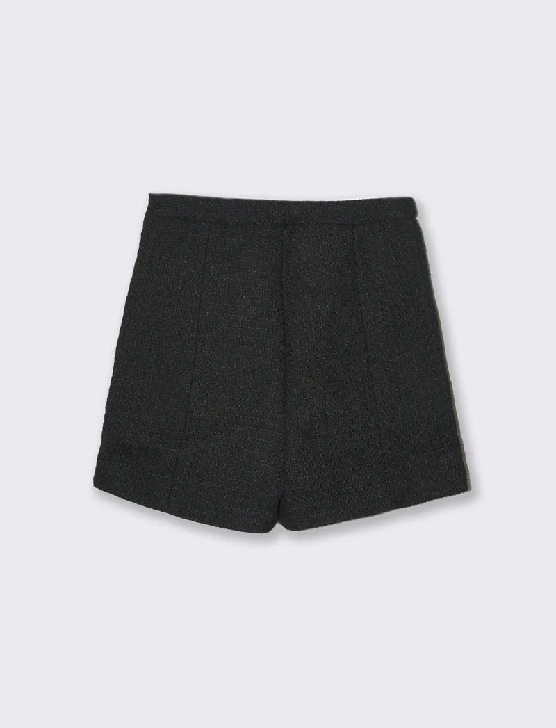 Pantaloncio con bottoni da donna - Nero